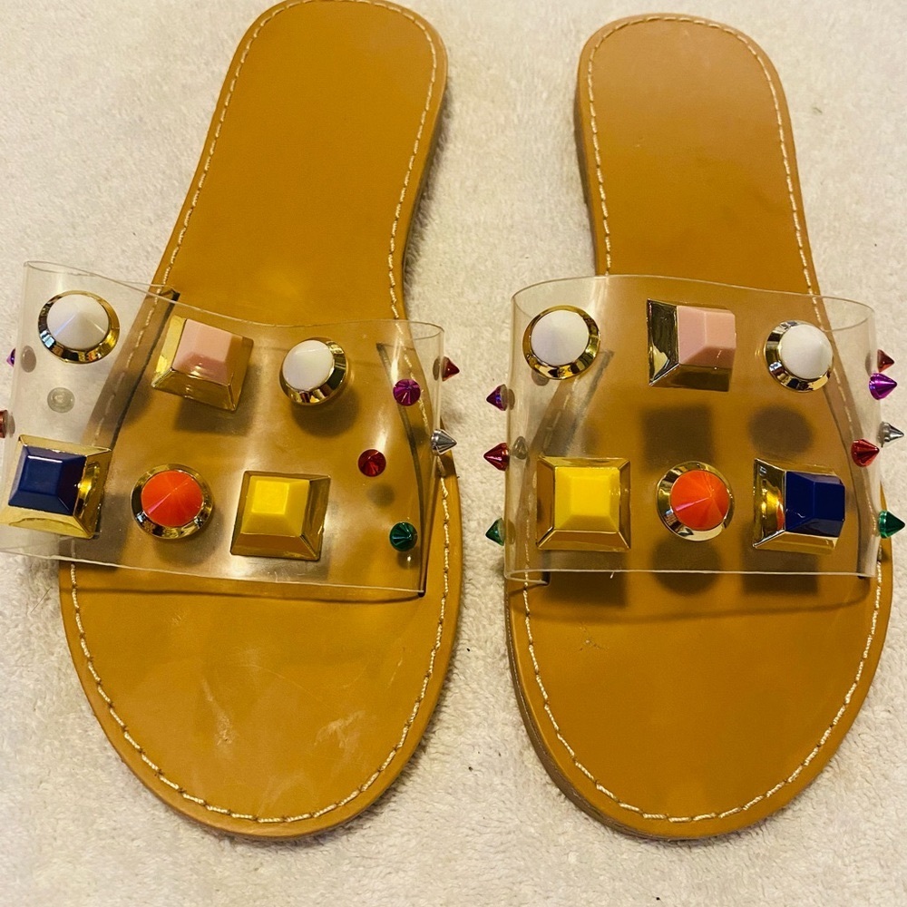 Brand New BLING Sandals By ANYTHING BUT MONDAY - Size 7 USA / 38 EURO - box 68